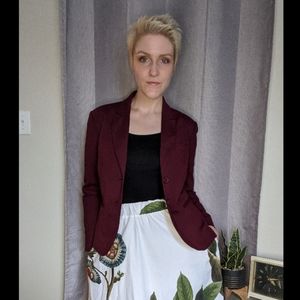 Boden burgundy Elizabeth Ponte blazer